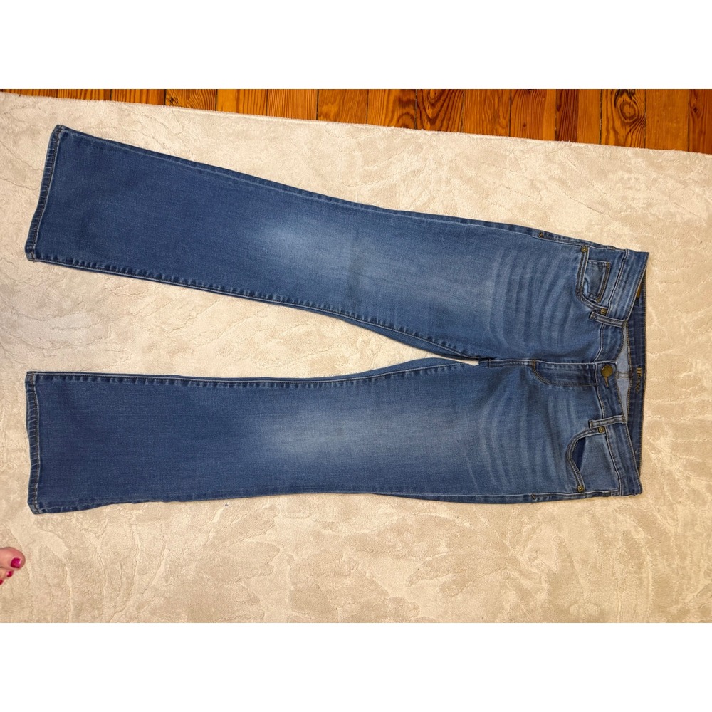 Kut from the Kloth Natalie Bootcut Jeans Medium Wash Blue Denim 10P Petite